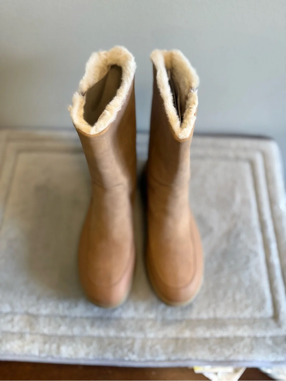 Rocket Dog Alora Tan Faux-Shearling Winter Boot with Side Zip